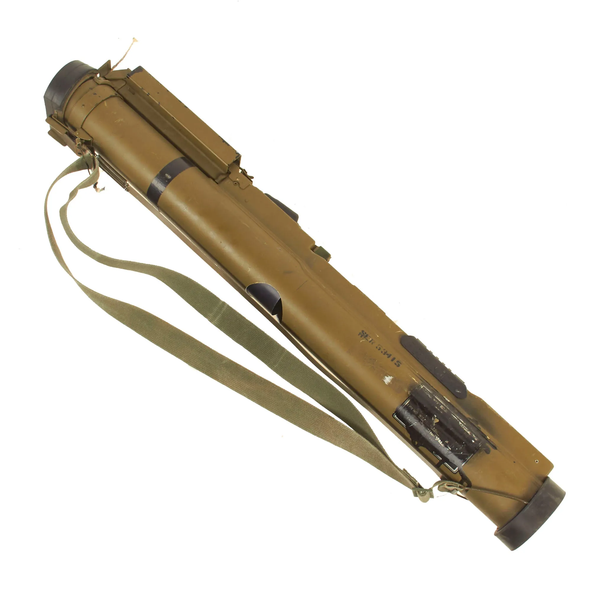 Original U.S. Global War on Terror INERT M72A7 Light Anti-Tank Weapon LAW Rocket Propelled Grenade Launcher With Picatinny Rail and Sling Assembly