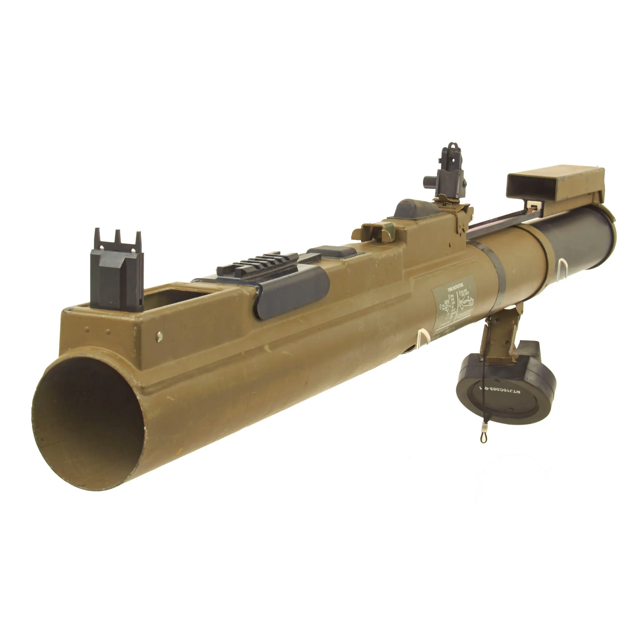 Original U.S. Global War on Terror INERT M72A7 Light Anti-Tank Weapon LAW Rocket Propelled Grenade Launcher With Picatinny Rail and Sling Assembly