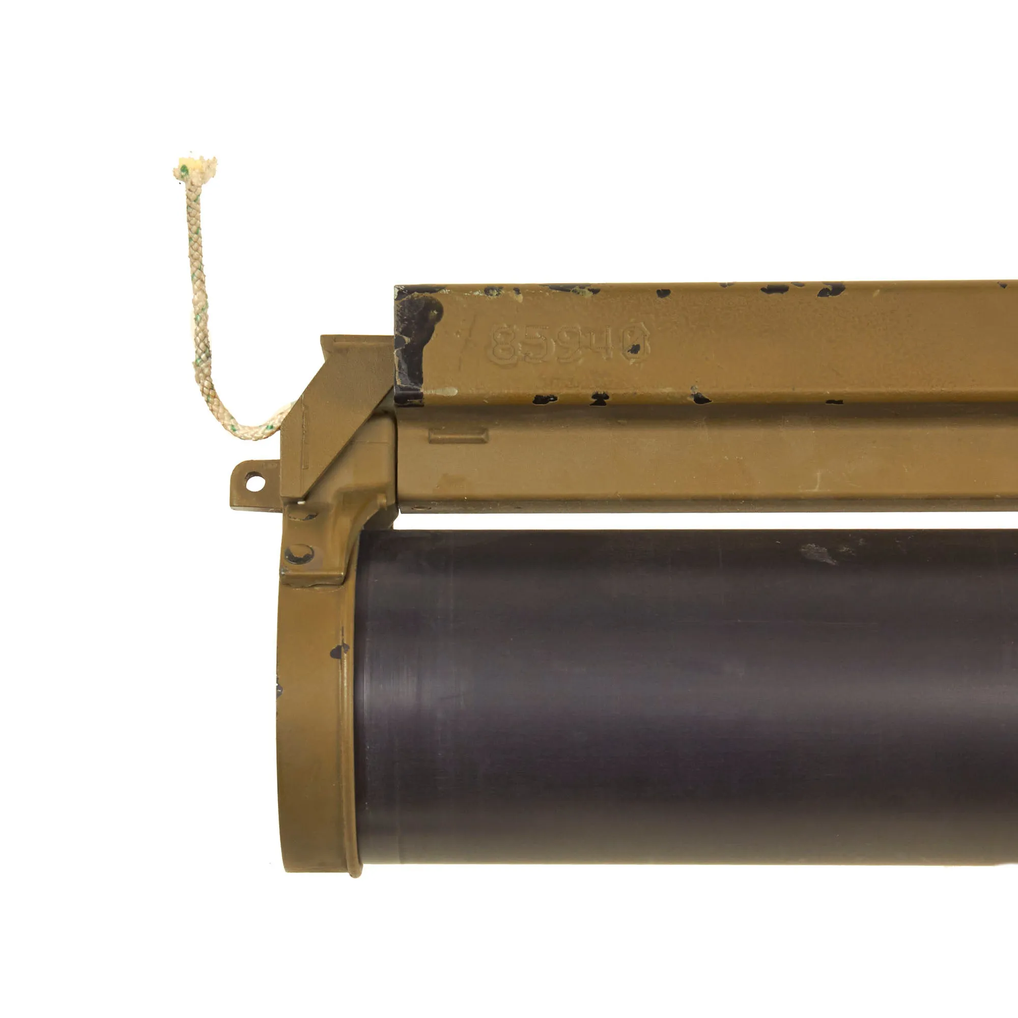 Original U.S. Global War on Terror INERT M72A7 Light Anti-Tank Weapon LAW Rocket Propelled Grenade Launcher With Picatinny Rail and Sling Assembly