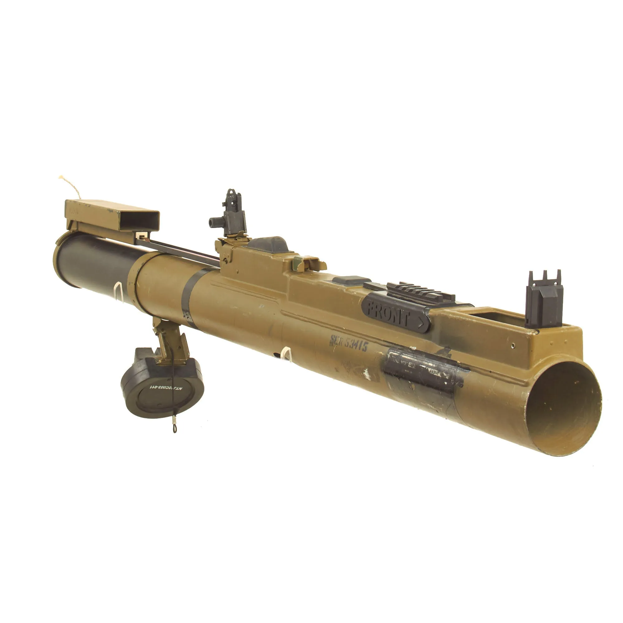 Original U.S. Global War on Terror INERT M72A7 Light Anti-Tank Weapon LAW Rocket Propelled Grenade Launcher With Picatinny Rail and Sling Assembly