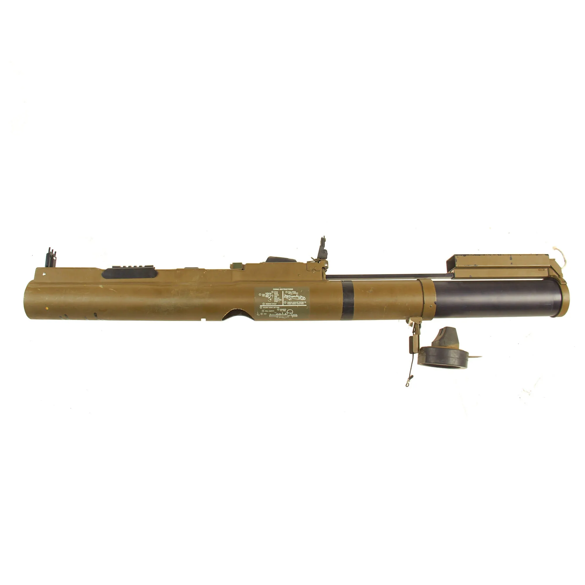 Original U.S. Global War on Terror INERT M72A7 Light Anti-Tank Weapon LAW Rocket Propelled Grenade Launcher With Picatinny Rail and Sling Assembly