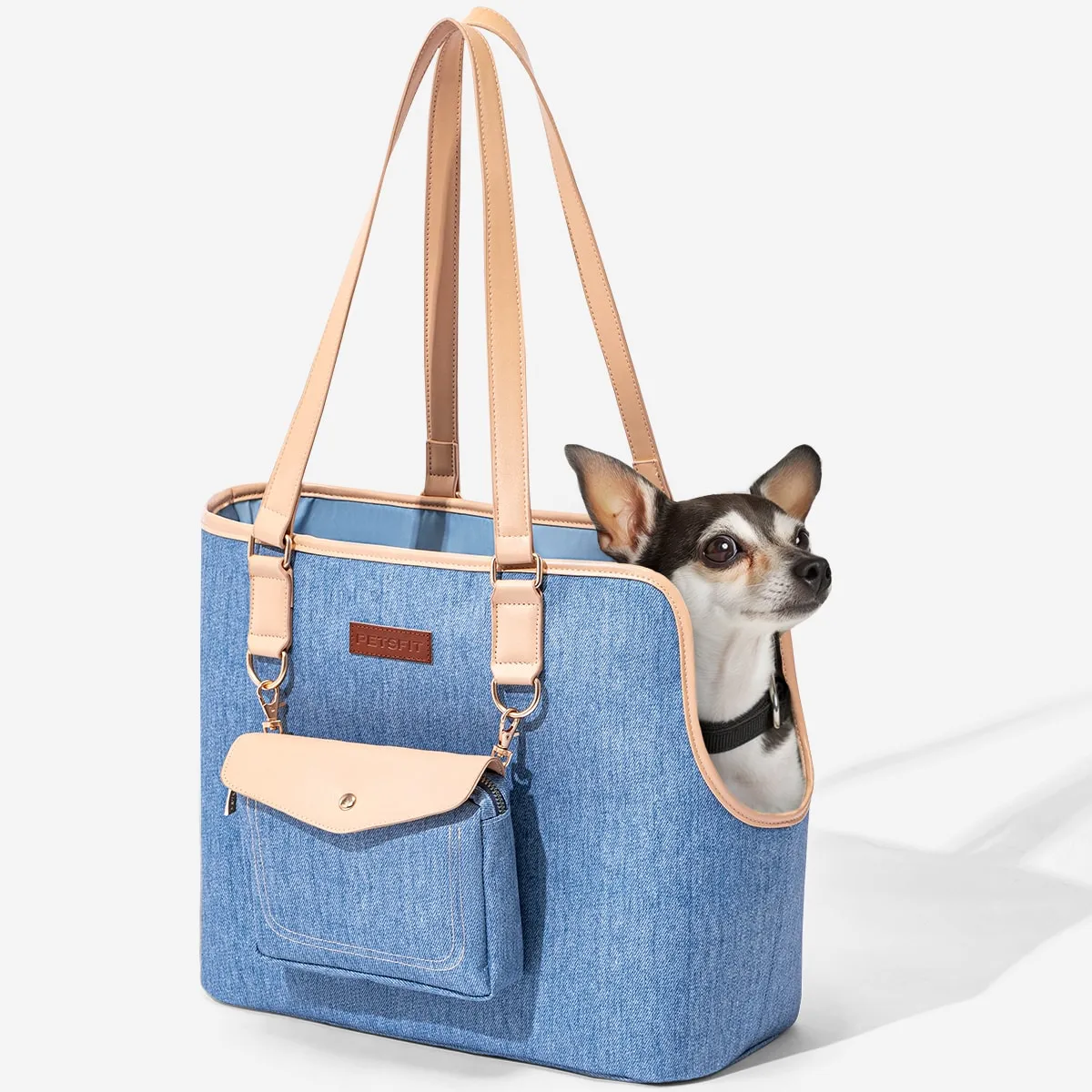 PETSFIT Vira Blazer Stylish Denim Pet Tote Bags