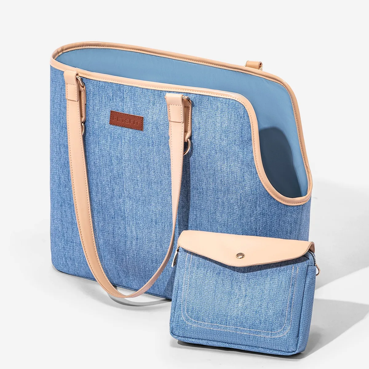 PETSFIT Vira Blazer Stylish Denim Pet Tote Bags
