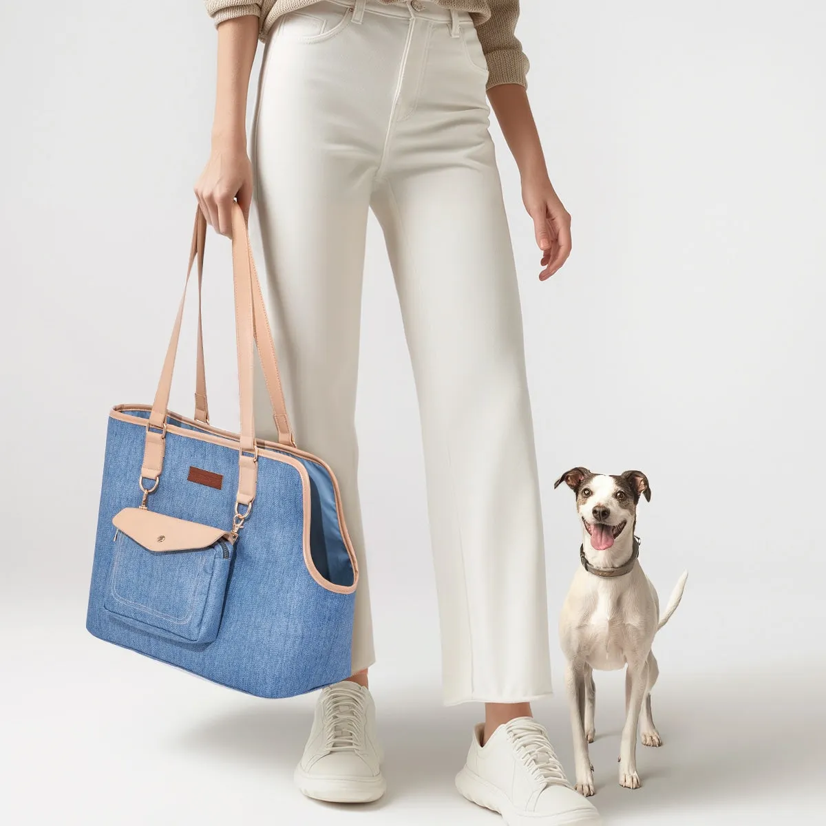 PETSFIT Vira Blazer Stylish Denim Pet Tote Bags
