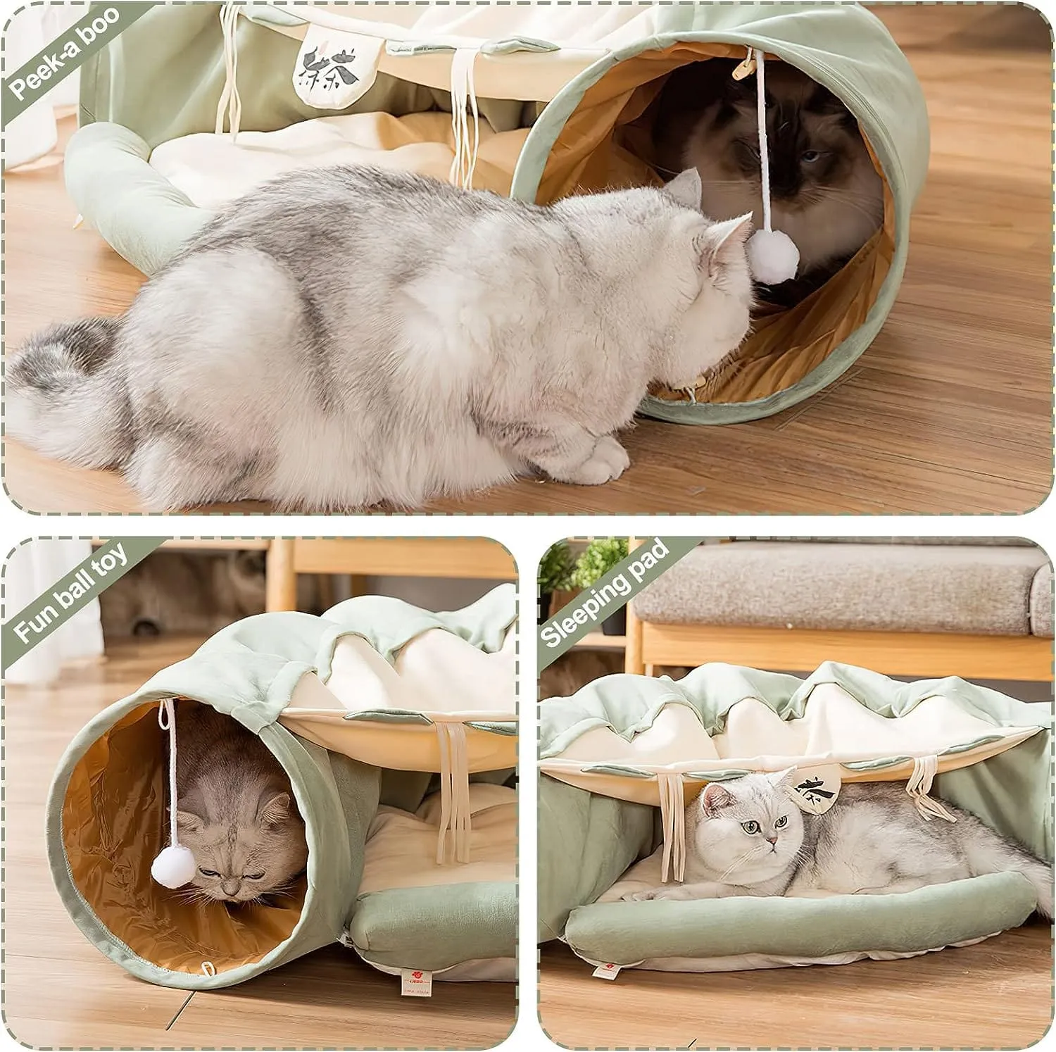 Plush Burrowing Cat Tunnel