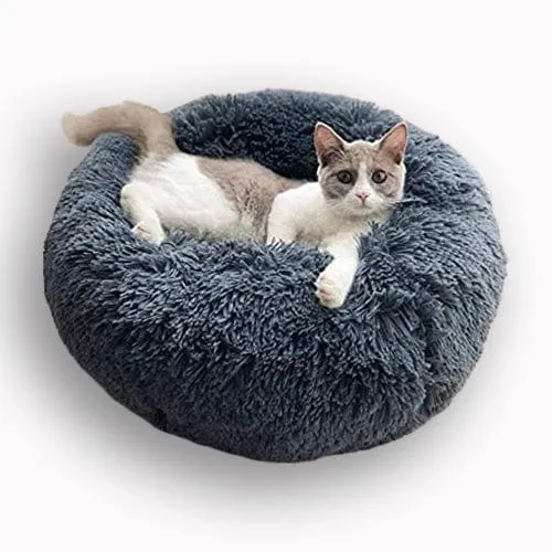 Plush Calming Cat Bed Removable Cover