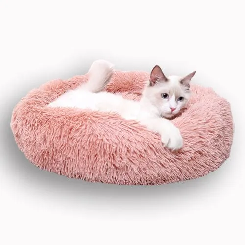 Plush Calming Cat Bed Removable Cover