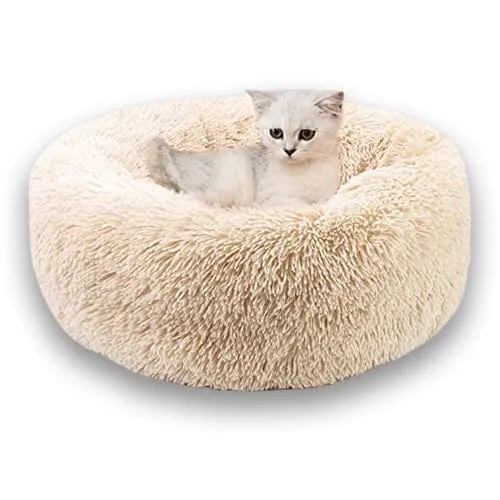 Plush Calming Cat Bed Removable Cover