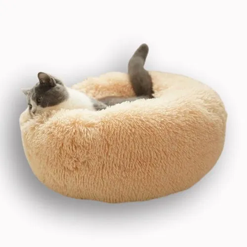 Plush Calming Cat Bed Removable Cover
