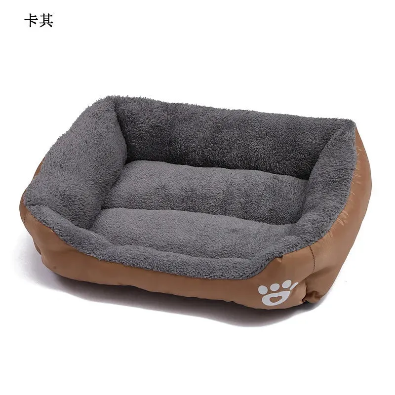 Plush Haven for Your Furry Friend: Large Square Pet Cat Dog Bed - Washable, Waterproof Mat for Summer Comfort, Ideal for Medium to Large Dogs! Explore Premium Pet Supplies!