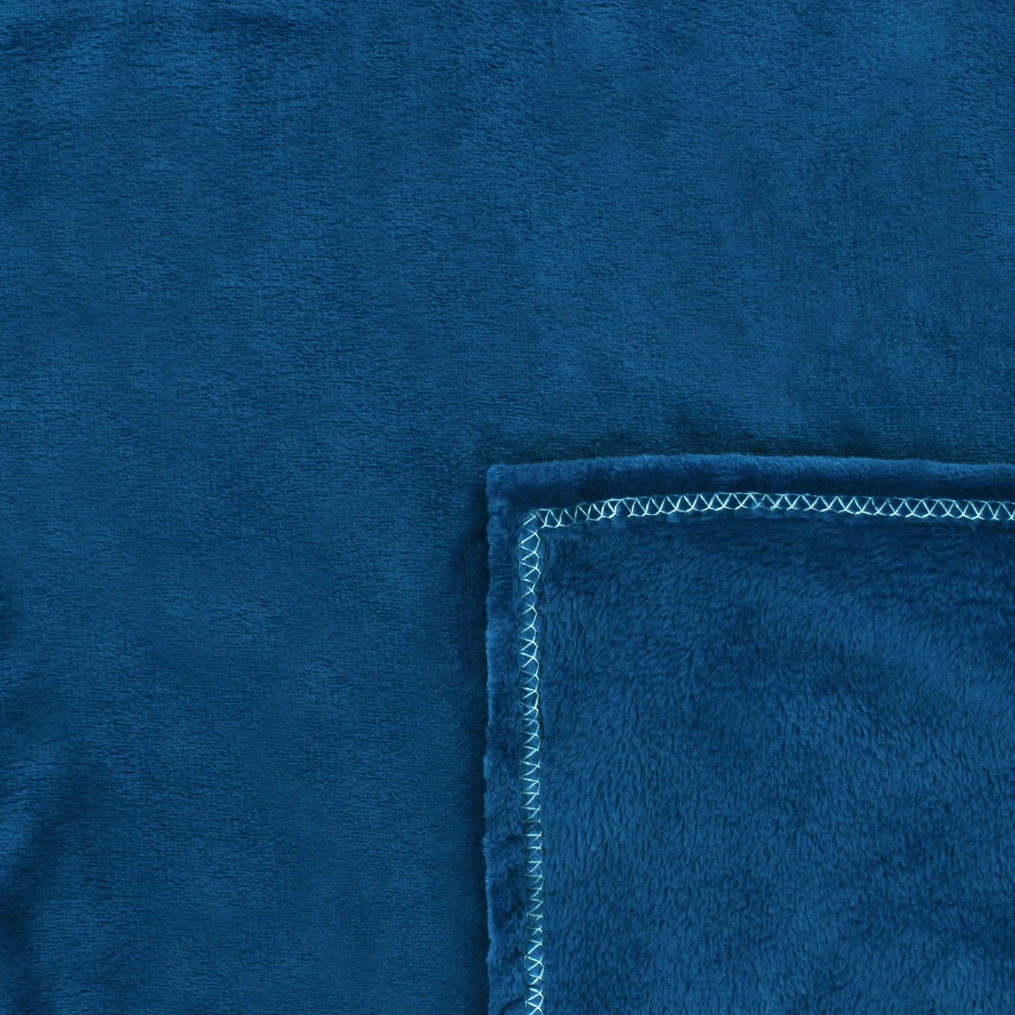 Premium Peacock Blue Double Flannel Blanket
