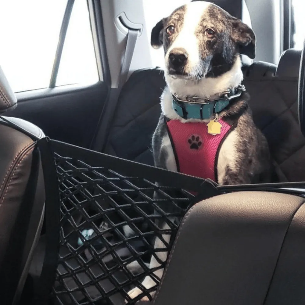 Premium Pet Car Net Barrier – Safe & Stretchable Partition for Pets and Kids