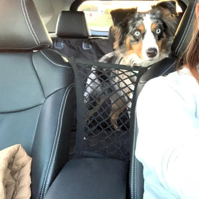 Premium Pet Car Net Barrier – Safe & Stretchable Partition for Pets and Kids