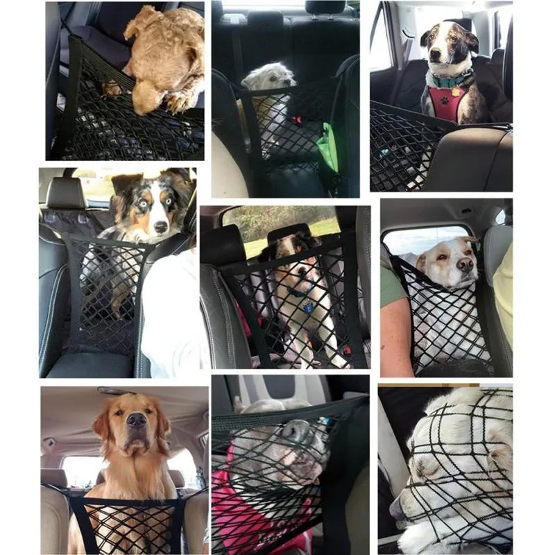 Premium Pet Car Net Barrier – Safe & Stretchable Partition for Pets and Kids