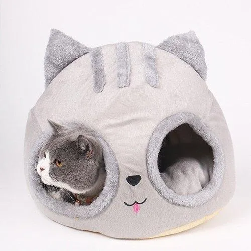 Semi-Enclosed Portable Cat Bed Nest