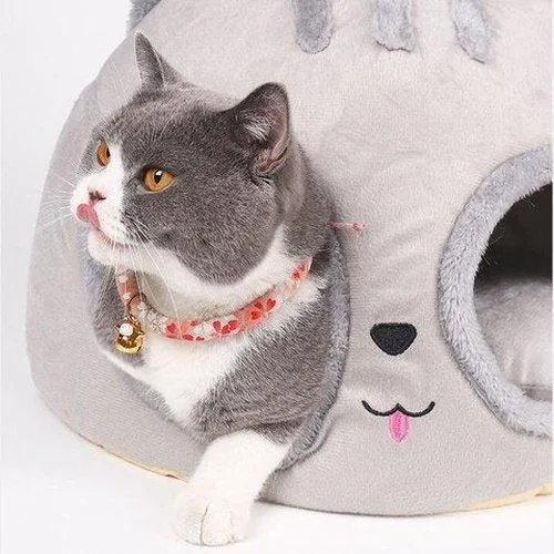 Semi-Enclosed Portable Cat Bed Nest