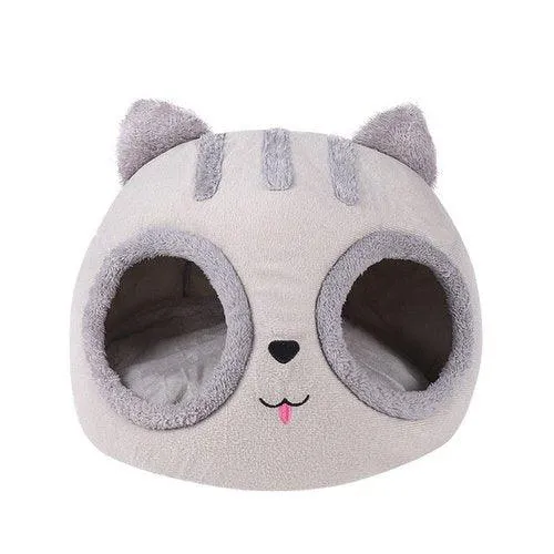 Semi-Enclosed Portable Cat Bed Nest