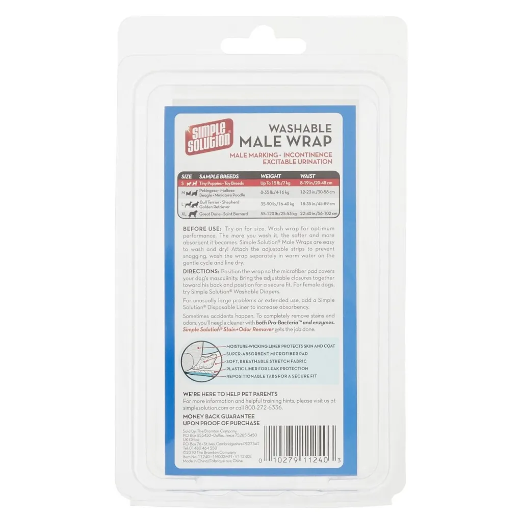Simple Solution Washable Male Dog Wrap