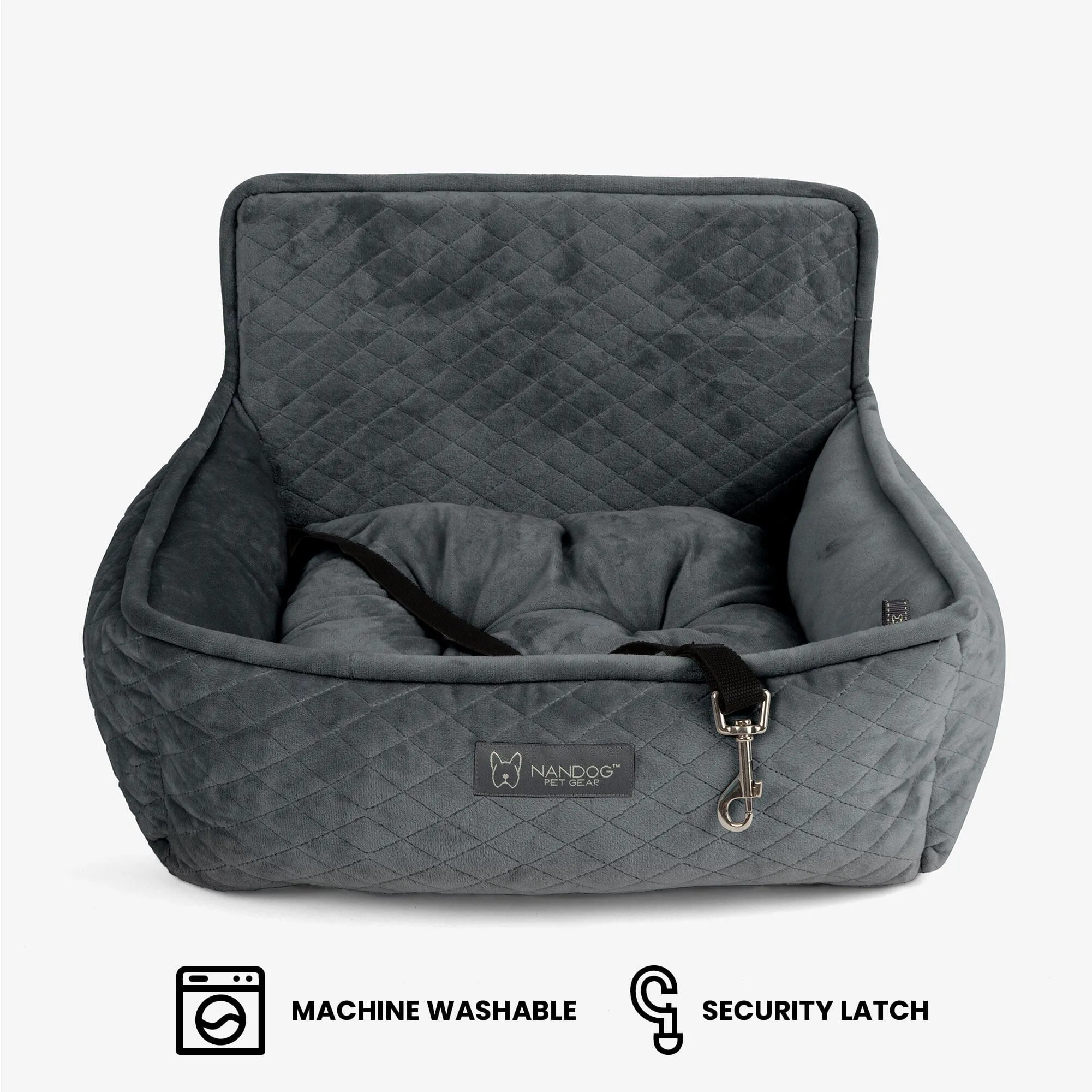 Small Dog Car Seat in Dark Gray