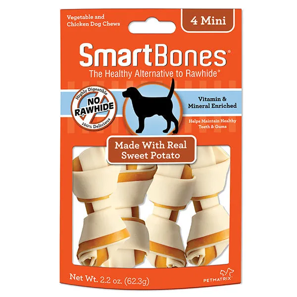 Smartbone Sweet Potato Mini 8pk 128g Dog Treats
