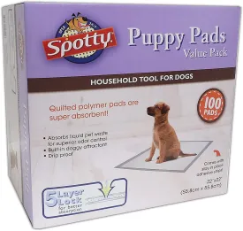 spotty training pads - 100 count fits puppy tray