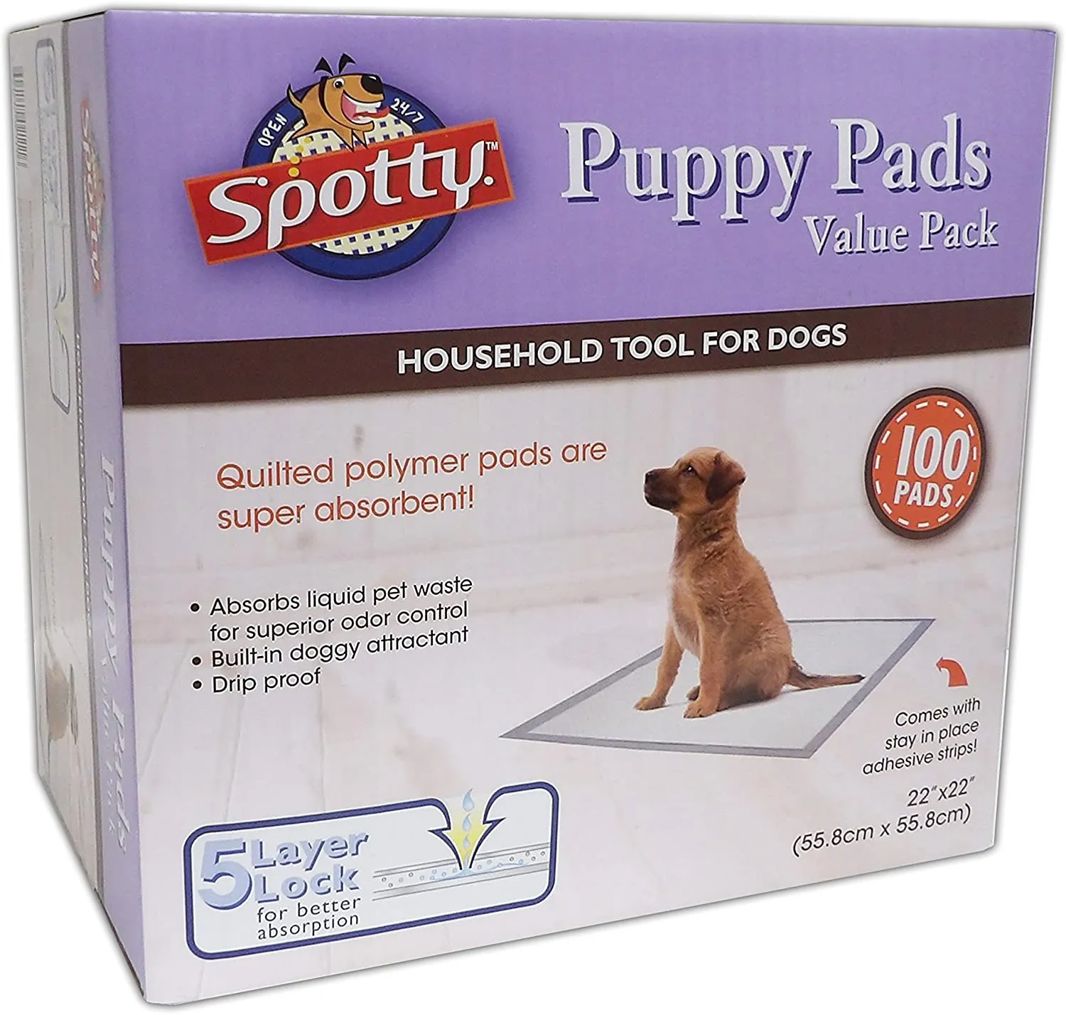 spotty training pads - 100 count fits puppy tray