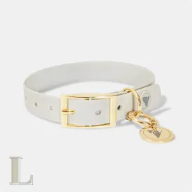 Valgray Splash Proof Adjustable Dog Collar, Bone & Gold, Large