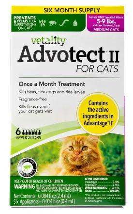Vetality Advotect II for Cats, 6 pack