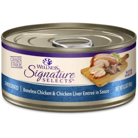 Wellness Signature Selects Shredded Chicken & Chicken Liver in Sauce Wet Cat Food