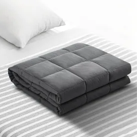 Wrigley Weighted Throw Soft Blanket 11KG Heavy Gravity Adult Deep Sleep Ralax Washable - Dark Grey