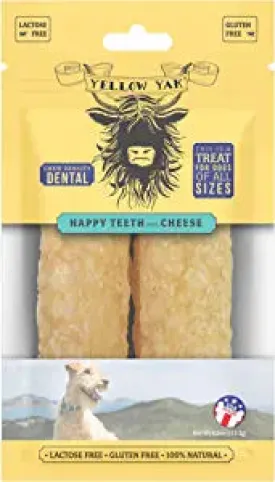 Yellow Yak Hapy Teeth Cheese Dental Chew 5-Pack (4oz Each)